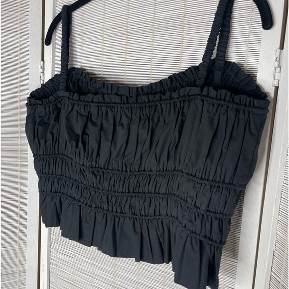 J. Crew Cinched Waist Cotton Poplin Tank Black - Picture 4 of 8